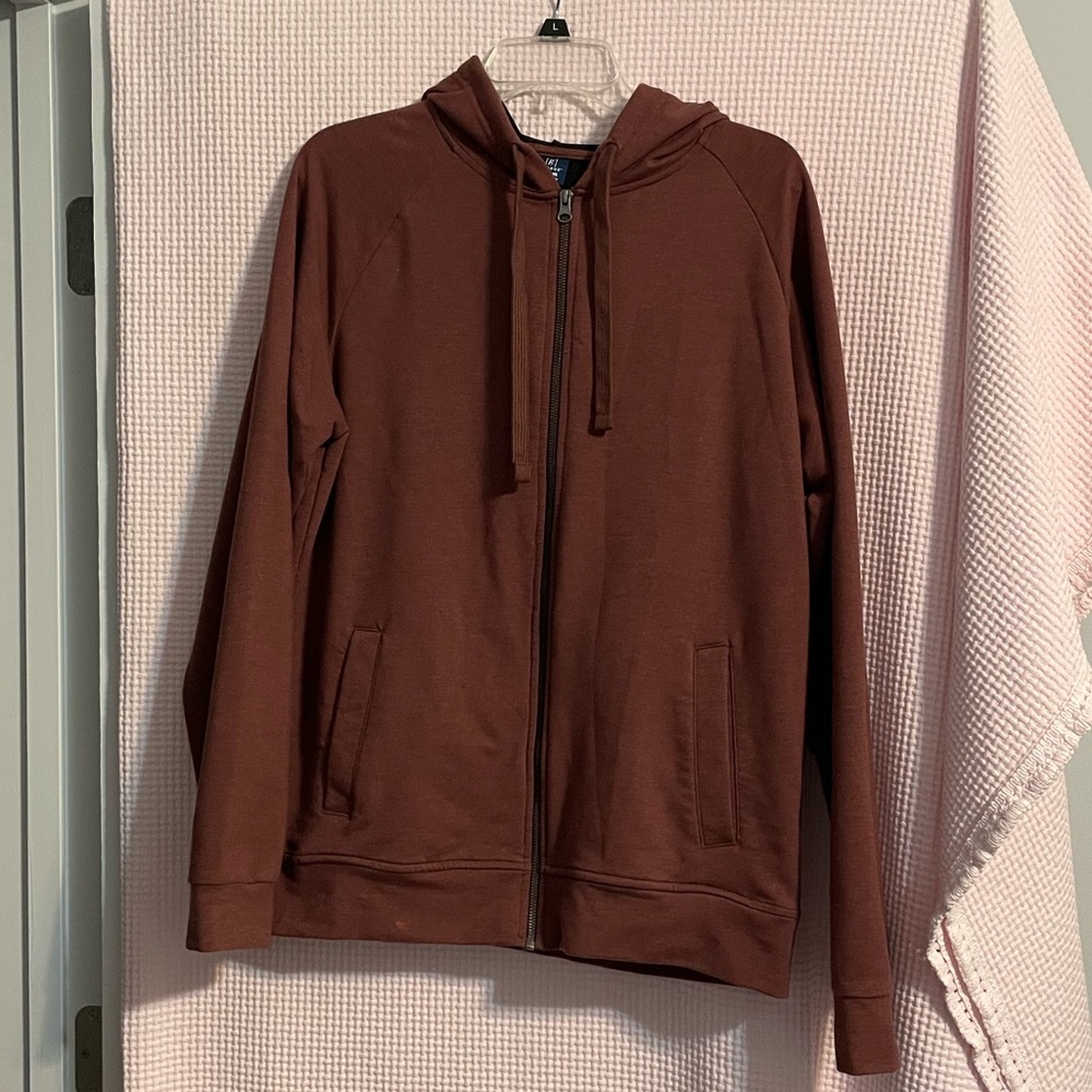 GEORGE Burgundy hooded sweatshirt. Size M.